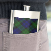 Tartan Blue Green Kariert Flachmann (Beispiel)