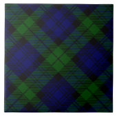 Tartan Blue Green Kariert Fliese (Vorderseite)