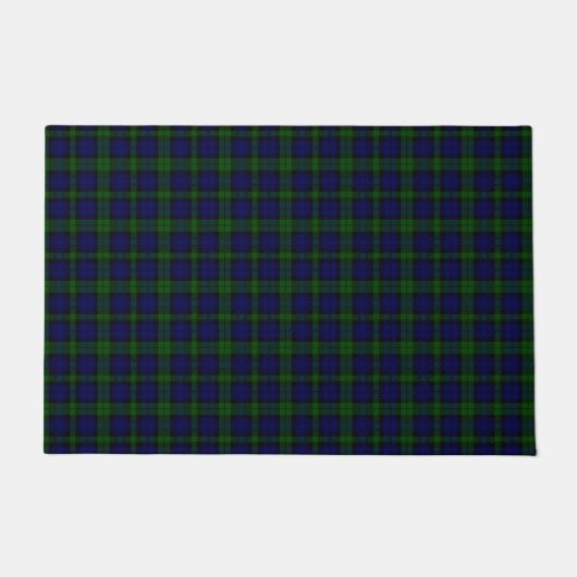 Tartan Blue Green Kariert Fußmatte (Vorderseite)