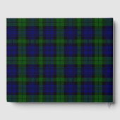 Tartan Blue Green Kariert Gästebuch (Rückseite)
