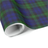Tartan Blue Green Kariert Geschenkpapier (Rolleneckpunkt)