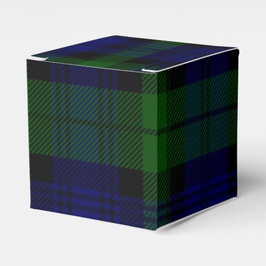 Tartan Blue Green Kariert Geschenkschachtel (Vorderseite)