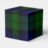 Tartan Blue Green Kariert Geschenkschachtel (Rückseite)