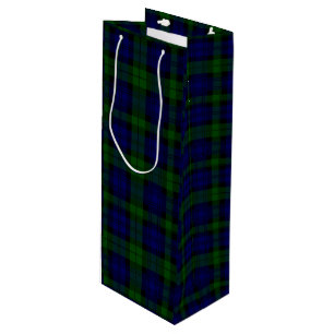 Tartan Blue Green Kariert Geschenktüte Für Weinflaschen
