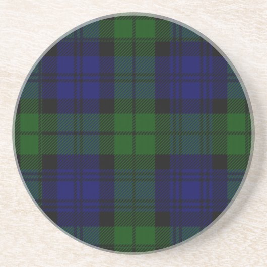 Tartan Blue Green Kariert Getränkeuntersetzer (Vorne)