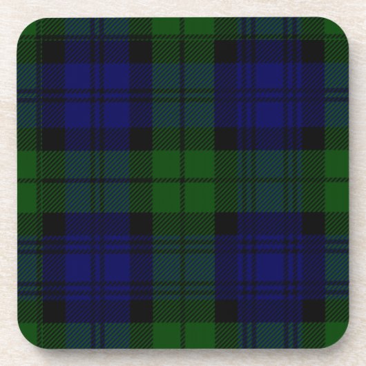 Tartan Blue Green Kariert Getränkeuntersetzer (Vorderseite)