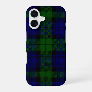 Tartan Blue Green Kariert iPhone 16 Hülle