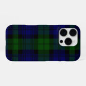 Tartan Blue Green Kariert iPhone Hülle (Rückseite (Horizontal))