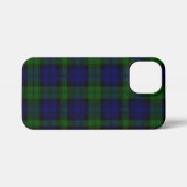 Tartan Blue Green Kariert iPhone Hülle (Rückseite (Horizontal))