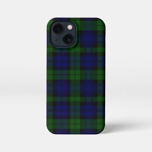 Tartan Blue Green Kariert iPhone Hülle (Rückseite)