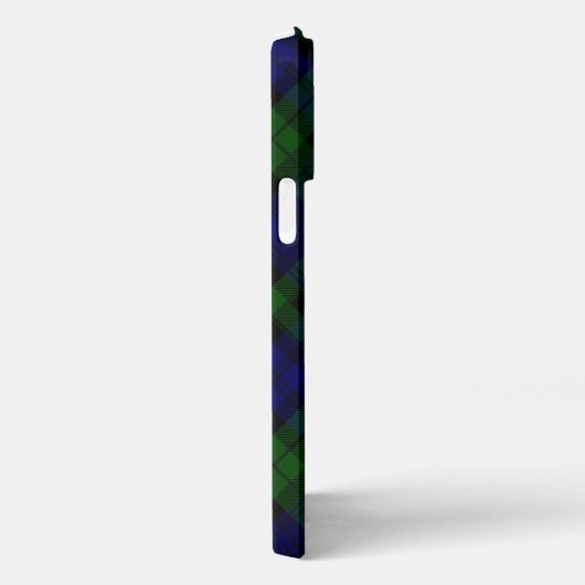 Tartan Blue Green Kariert iPhone Hülle (Rechte Seite)