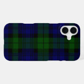 Tartan Blue Green Kariert iPhone Hülle (Rückseite (Horizontal))