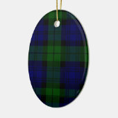 Tartan Blue Green Kariert Keramikornament (Links)