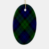 Tartan Blue Green Kariert Keramikornament (Rechts)