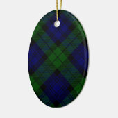 Tartan Blue Green Kariert Keramikornament (Links)