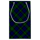 Tartan Blue Green Kariert Kleine Geschenktüte (Rückseite)