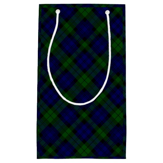 Tartan Blue Green Kariert Kleine Geschenktüte (Vorderseite)