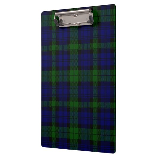 Tartan Blue Green Kariert Klemmbrett (Links)