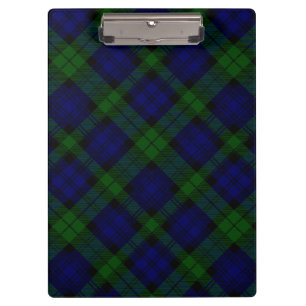 Tartan Blue Green Kariert Klemmbrett