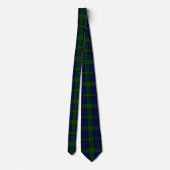Tartan Blue Green Kariert Krawatte (Rückseite)