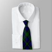 Tartan Blue Green Kariert Krawatte (Gebunden)