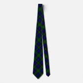 Tartan Blue Green Kariert Krawatte (Vorderseite)