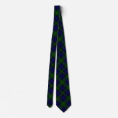 Tartan Blue Green Kariert Krawatte (Rückseite)