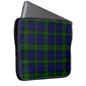 Tartan Blue Green Kariert Laptopschutzhülle (Vorne Rechts)