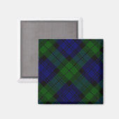 Tartan Blue Green Kariert Magnet (Vorderseite/Rückseite)