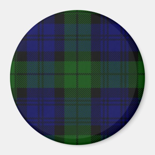 Tartan Blue Green Kariert Magnet (Vorne)