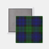 Tartan Blue Green Kariert Magnet (Vorderseite/Rückseite)