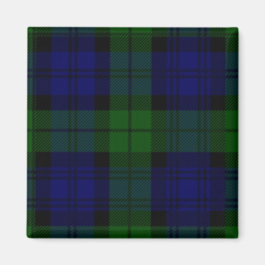 Tartan Blue Green Kariert Magnet (Vorne)