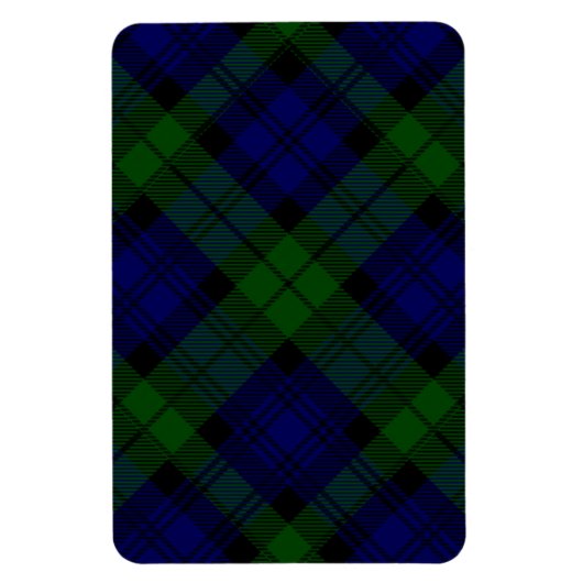 Tartan Blue Green Kariert Magnet (Vertikal)