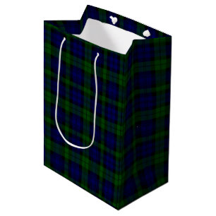 Tartan Blue Green Kariert Mittlere Geschenktüte