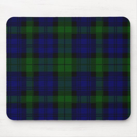 Tartan Blue Green Kariert Mousepad (Vorne)