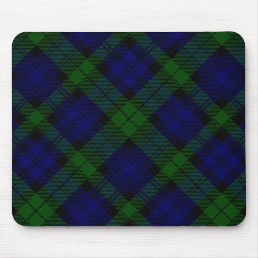 Tartan Blue Green Kariert Mousepad (Vorne)