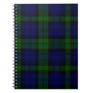Tartan Blue Green Kariert Notizblock