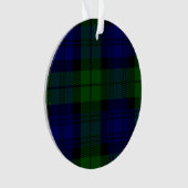 Tartan Blue Green Kariert Ornament (Vorderseite)