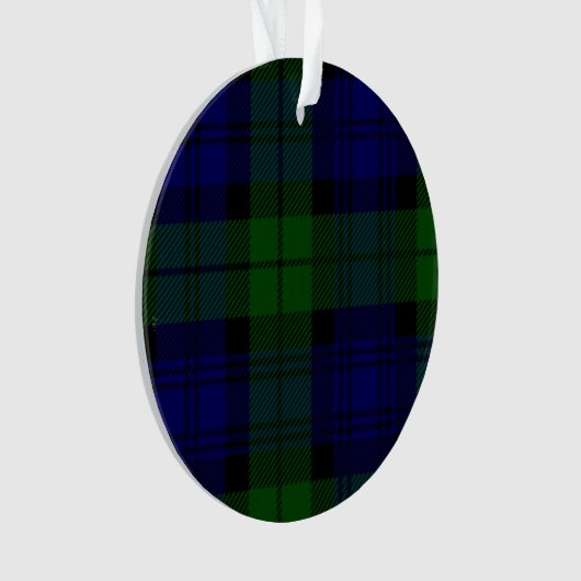 Tartan Blue Green Kariert Ornament (Vorderseite)