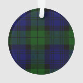 Tartan Blue Green Kariert Ornament (Rückseite)