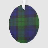 Tartan Blue Green Kariert Ornament (Vorderseite)