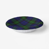 Tartan Blue Green Kariert Pappteller (Gewinkelt)