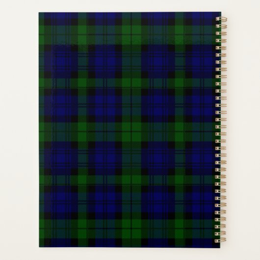 Tartan Blue Green Kariert Planer (Rückseite)