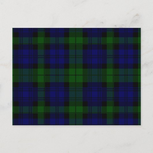 Tartan Blue Green Kariert Postkarte (Vorderseite)