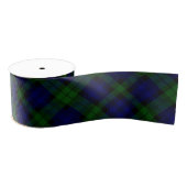 Tartan Blue Green Kariert Ripsband (Spule)