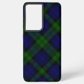 Tartan Blue Green Kariert Samsung Galaxy Hülle (Rückseite)