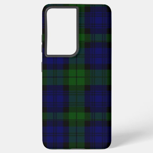 Tartan Blue Green Kariert Samsung Galaxy Hülle (Rückseite)