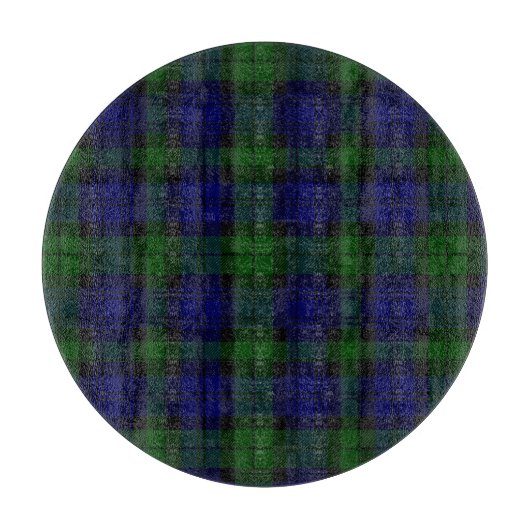 Tartan Blue Green Kariert Schneidebrett (Vorderseite)