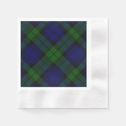 Tartan Blue Green Kariert Serviette (Vorderseite)