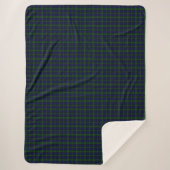 Tartan Blue Green Kariert Sherpadecke (Vorderseite)